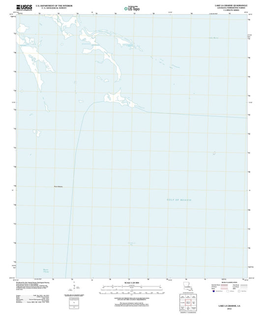 2012 Lake La Graisse, LA - Louisiana - USGS Topographic Map