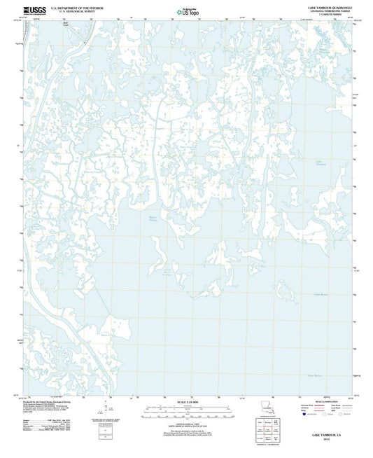 2012 Lake Tambour, LA - Louisiana - USGS Topographic Map