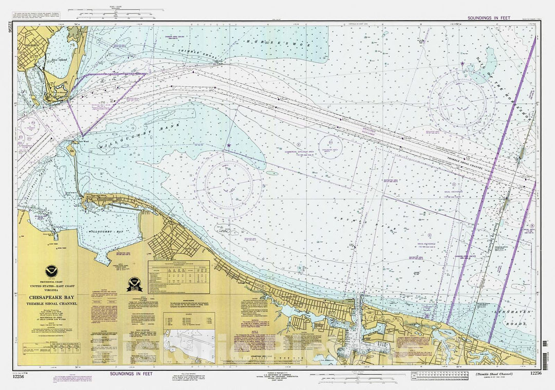 Historic Nautical Map - Chesapeake Bay - Thimble Shoal Channel, 1995 NOAA Chart - Virginia (VA) - Vintage Wall Art