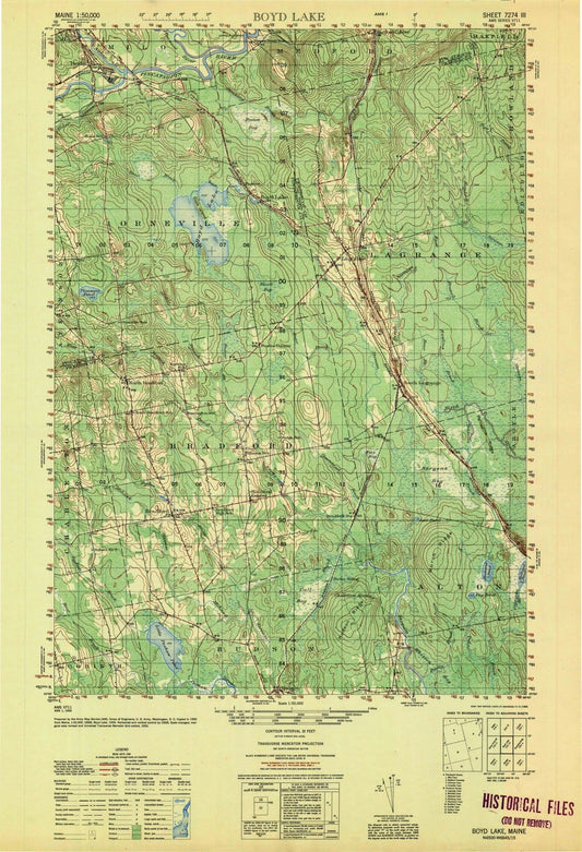 1951 Boyd Lake, ME - Maine - USGS Topographic Map