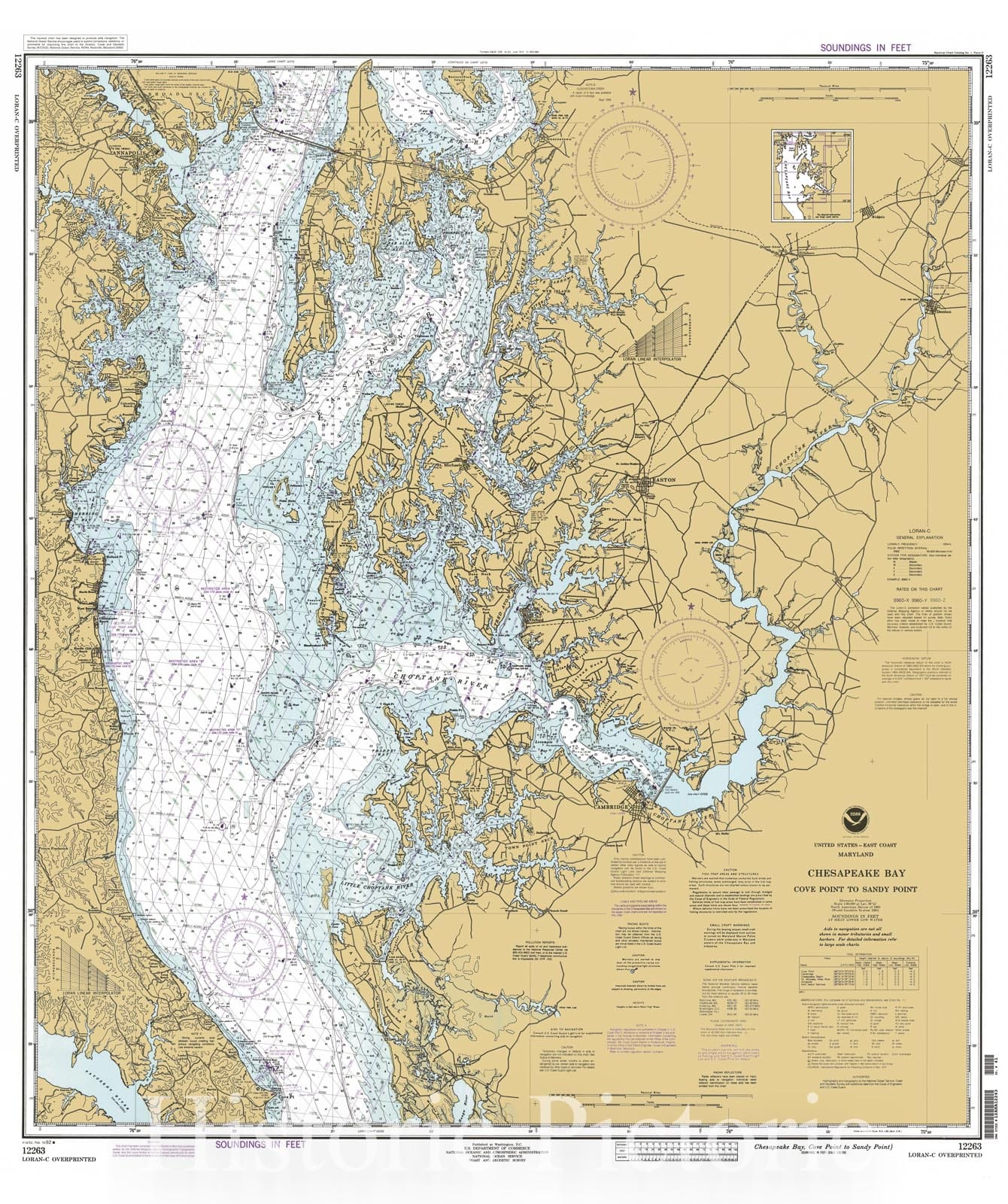 Historic Nautical Map - Chesapeake Bay - Cove Point To Sandy Point, 1992 NOAA Chart - Maryland (MD) - Vintage Wall Art