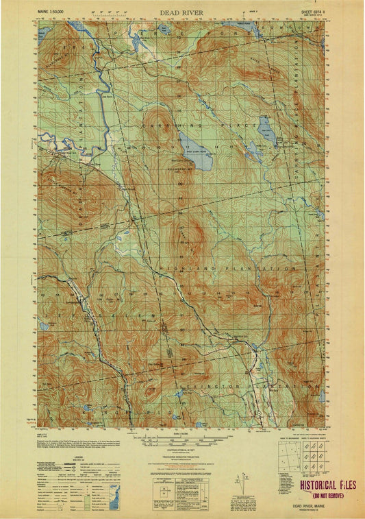 1950 Dead River, ME - Maine - USGS Topographic Map