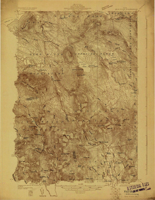 1931 Dead River, ME - Maine - USGS Topographic Map