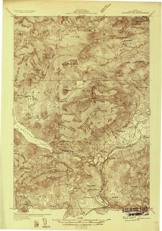 1932 Kennebago Lake, ME - Maine - USGS Topographic Map