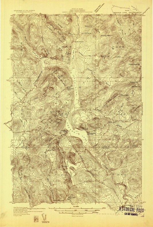 1932 Umsaskis Lake, ME - Maine - USGS Topographic Map