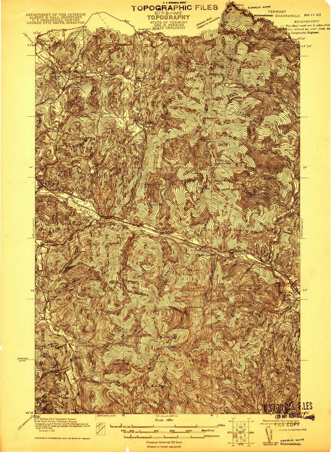 1921 Richmond, VT - Vermont - USGS Topographic Map