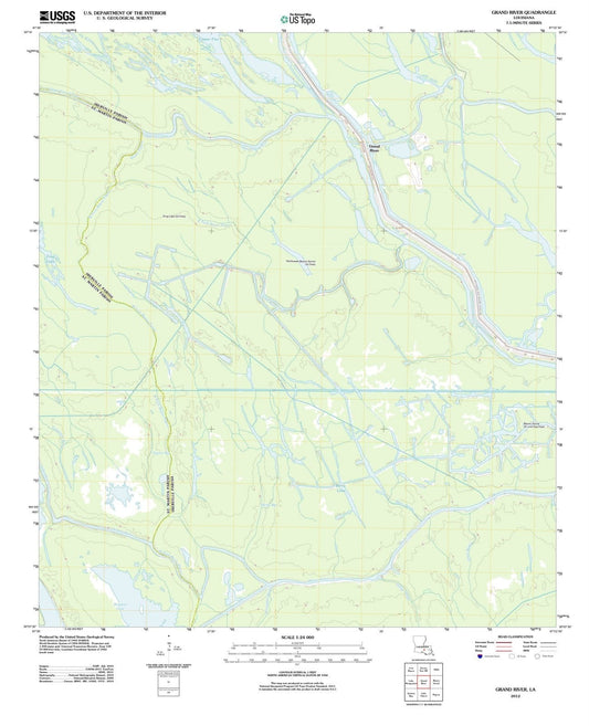 2012 Grand River, LA - Louisiana - USGS Topographic Map
