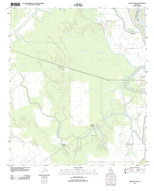 2012 Swayze Lake, LA - Louisiana - USGS Topographic Map