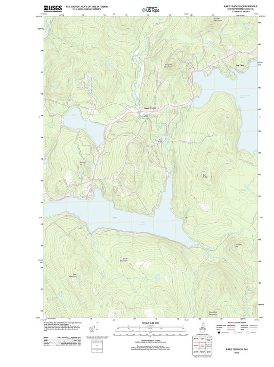 2012 Lake Francis, NH - New Hampshire - USGS Topographic Map