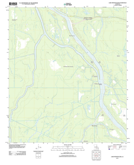 2012 Lake Mongoulois, LA - Louisiana - USGS Topographic Map
