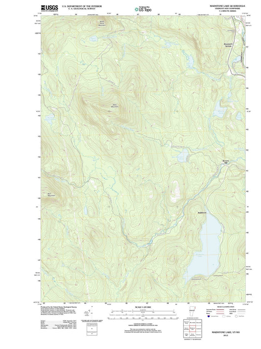 2012 Maidstone Lake, VT - Vermont - USGS Topographic Map
