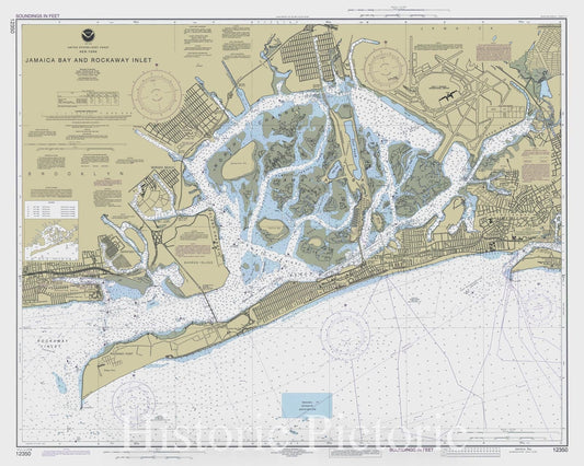 Historic Nautical Map - Jamaica Bay, 2001 NOAA Chart - New York (NY) - Vintage Wall Art
