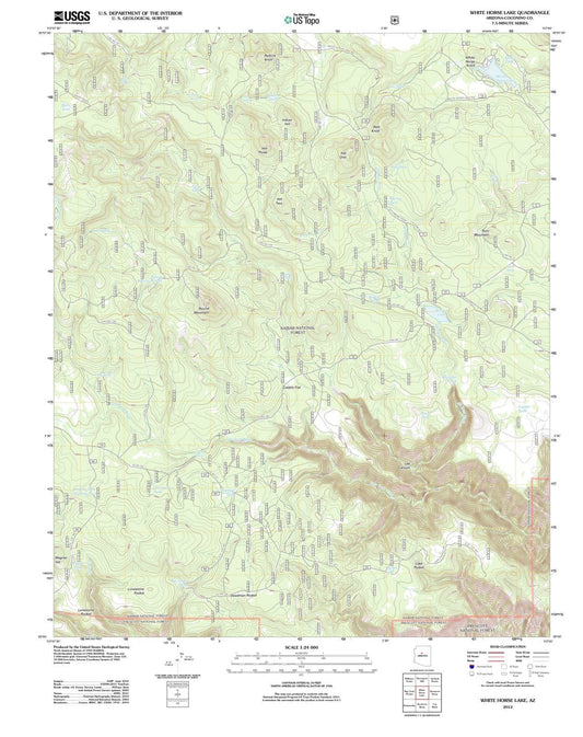 2012 White Horse Lake, AZ - Arizona - USGS Topographic Map