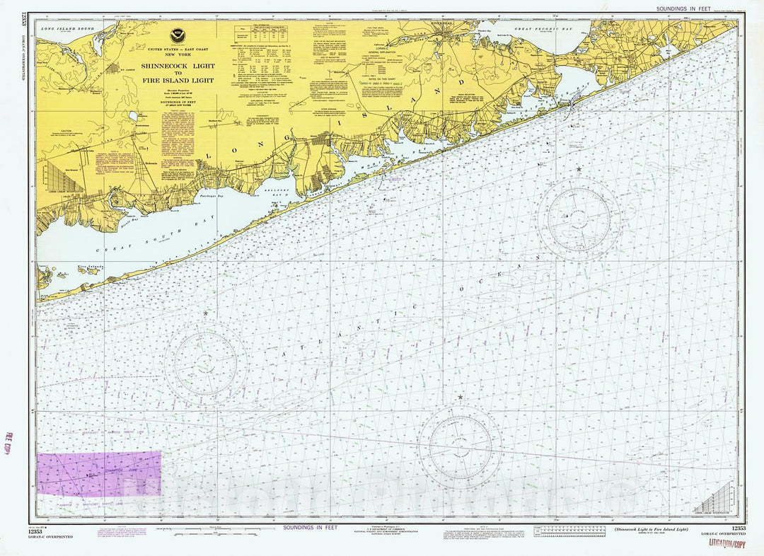 Historic Nautical Map - Shinnecock Light To Fire Island Light, 1981 NOAA Chart - New York (NY) - Vintage Wall Art