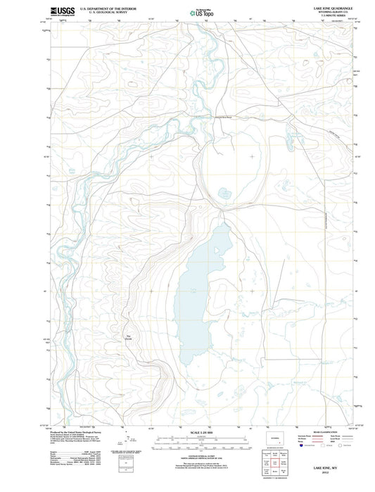 2012 Lake Ione, WY - Wyoming - USGS Topographic Map