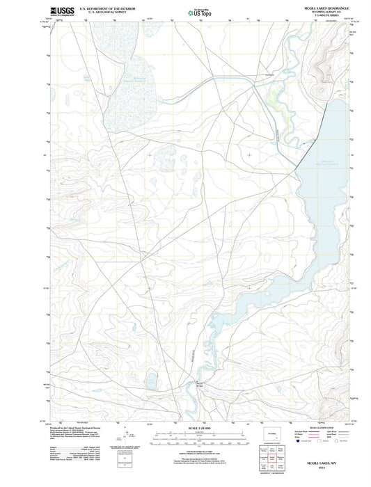 2012 McGill Lakes, WY - Wyoming - USGS Topographic Map