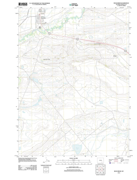 2012 Rock River, WY - Wyoming - USGS Topographic Map