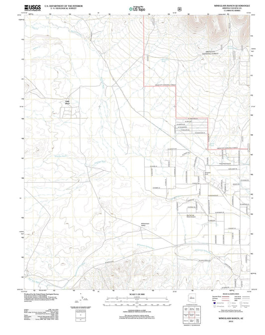 2012 Wineglass Ranch, AZ - Arizona - USGS Topographic Map