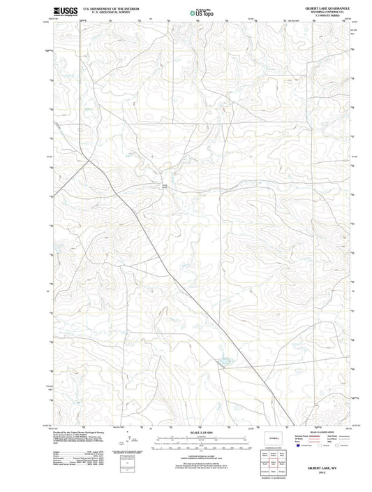 2012 Gilbert Lake, WY - Wyoming - USGS Topographic Map