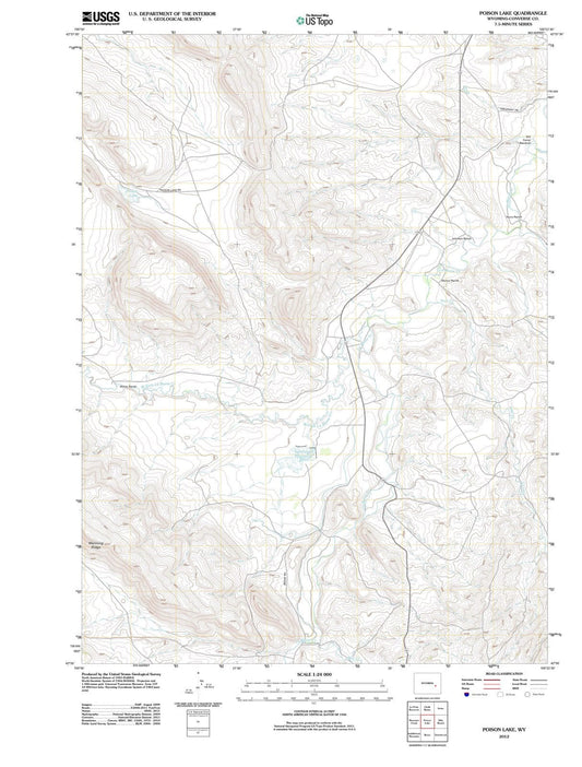 2012 Poison Lake, WY - Wyoming - USGS Topographic Map