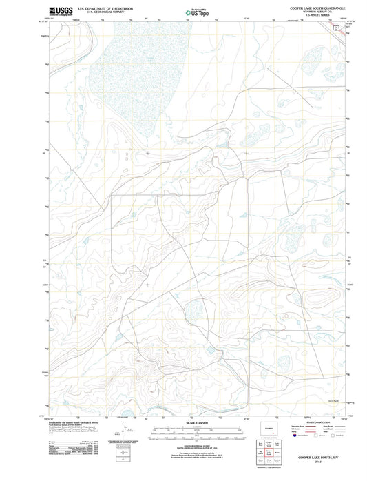 2012 Cooper Lake South, WY - Wyoming - USGS Topographic Map