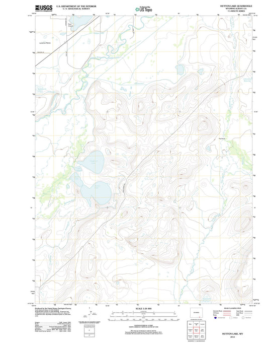 2012 Hutton Lake, WY - Wyoming - USGS Topographic Map