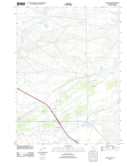 2012 Alsop Lake, WY - Wyoming - USGS Topographic Map
