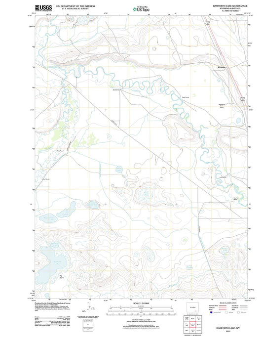 2012 Bamforth Lake, WY - Wyoming - USGS Topographic Map