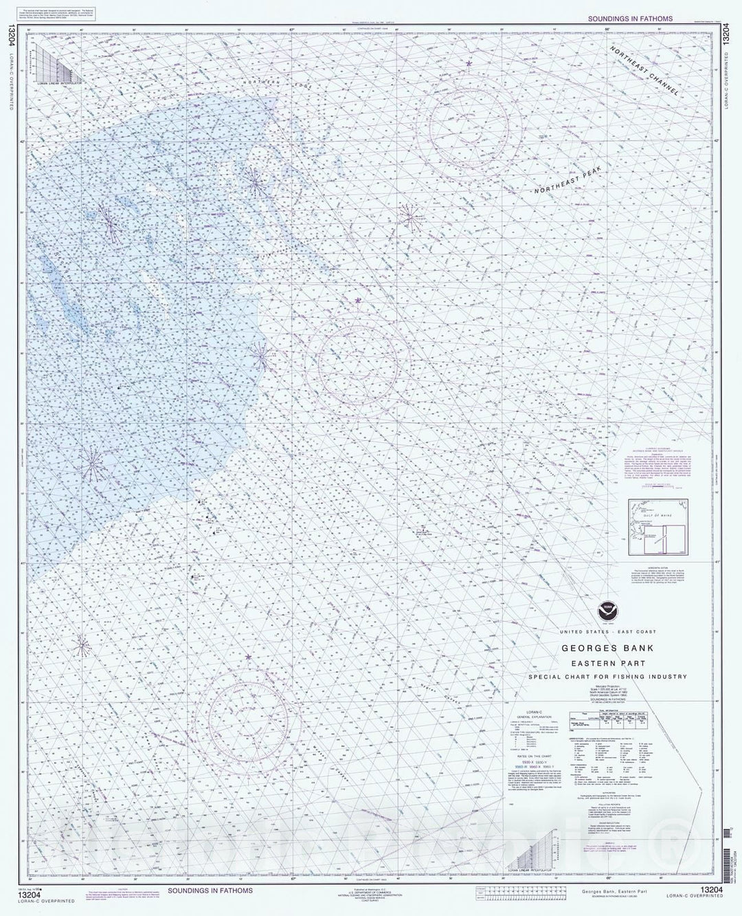 Historic Nautical Map - Georges Bank Eastern Part, 1999 NOAA Chart - Vintage Wall Art