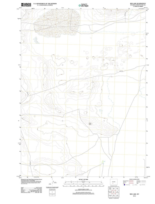 2012 Red Lake, WY - Wyoming - USGS Topographic Map