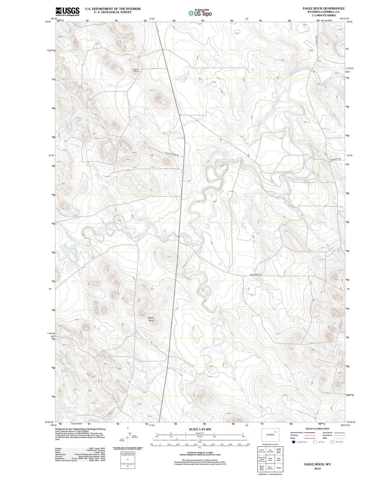 2012 Eagle Rock, WY - Wyoming - USGS Topographic Map