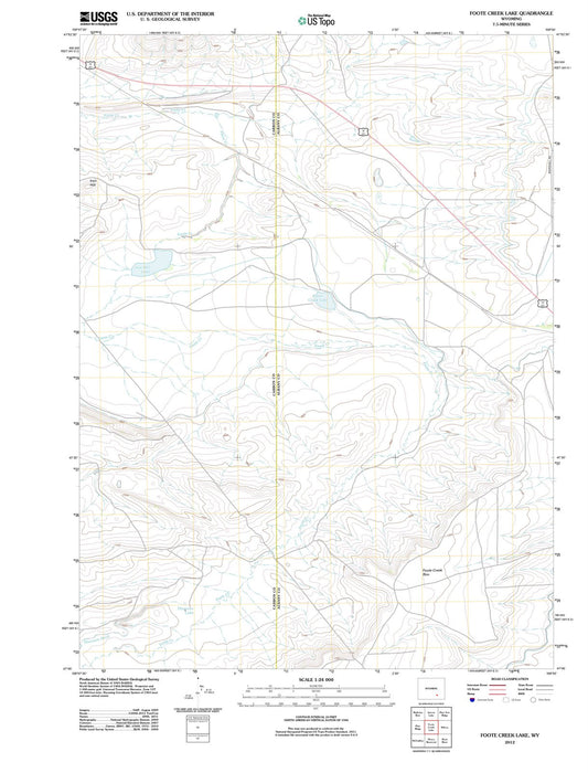 2012 Foote Creek Lake, WY - Wyoming - USGS Topographic Map