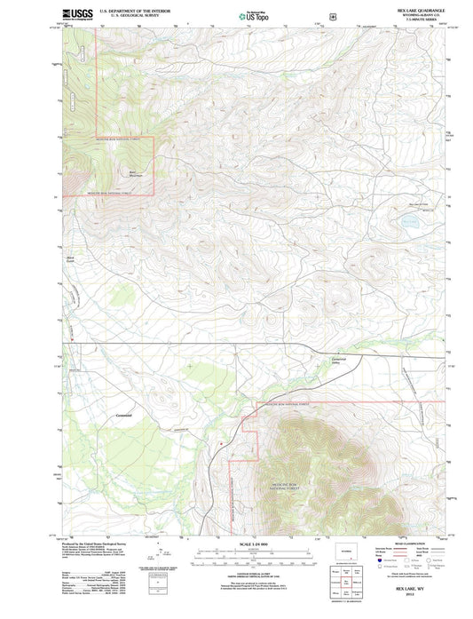 2012 Rex Lake, WY - Wyoming - USGS Topographic Map