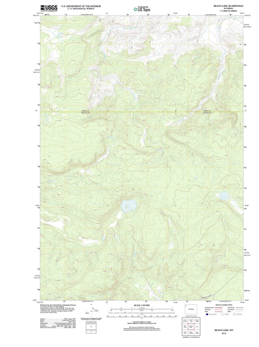 2012 Beach Lake, WY - Wyoming - USGS Topographic Map