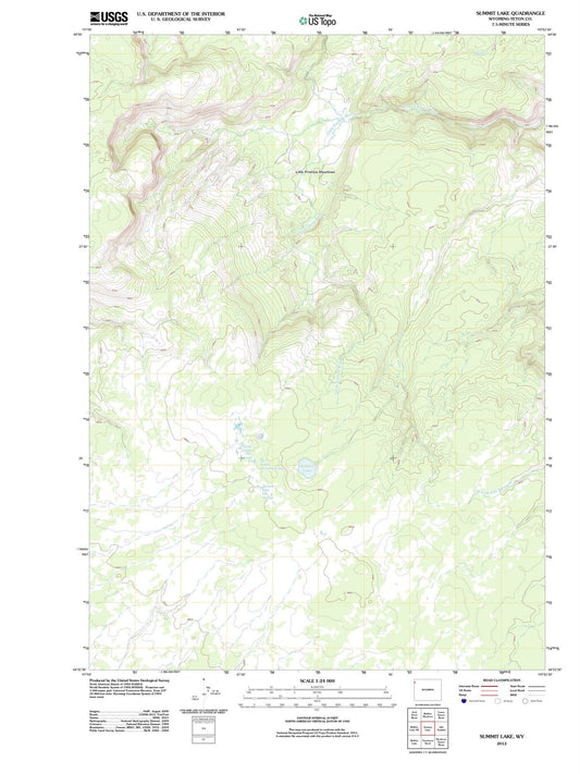 2012 Summit Lake, WY - Wyoming - USGS Topographic Map