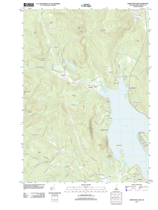 2012 Newfound Lake, NH - New Hampshire - USGS Topographic Map
