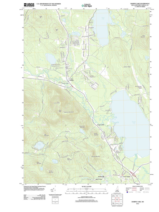 2012 Ossipee Lake, NH - New Hampshire - USGS Topographic Map