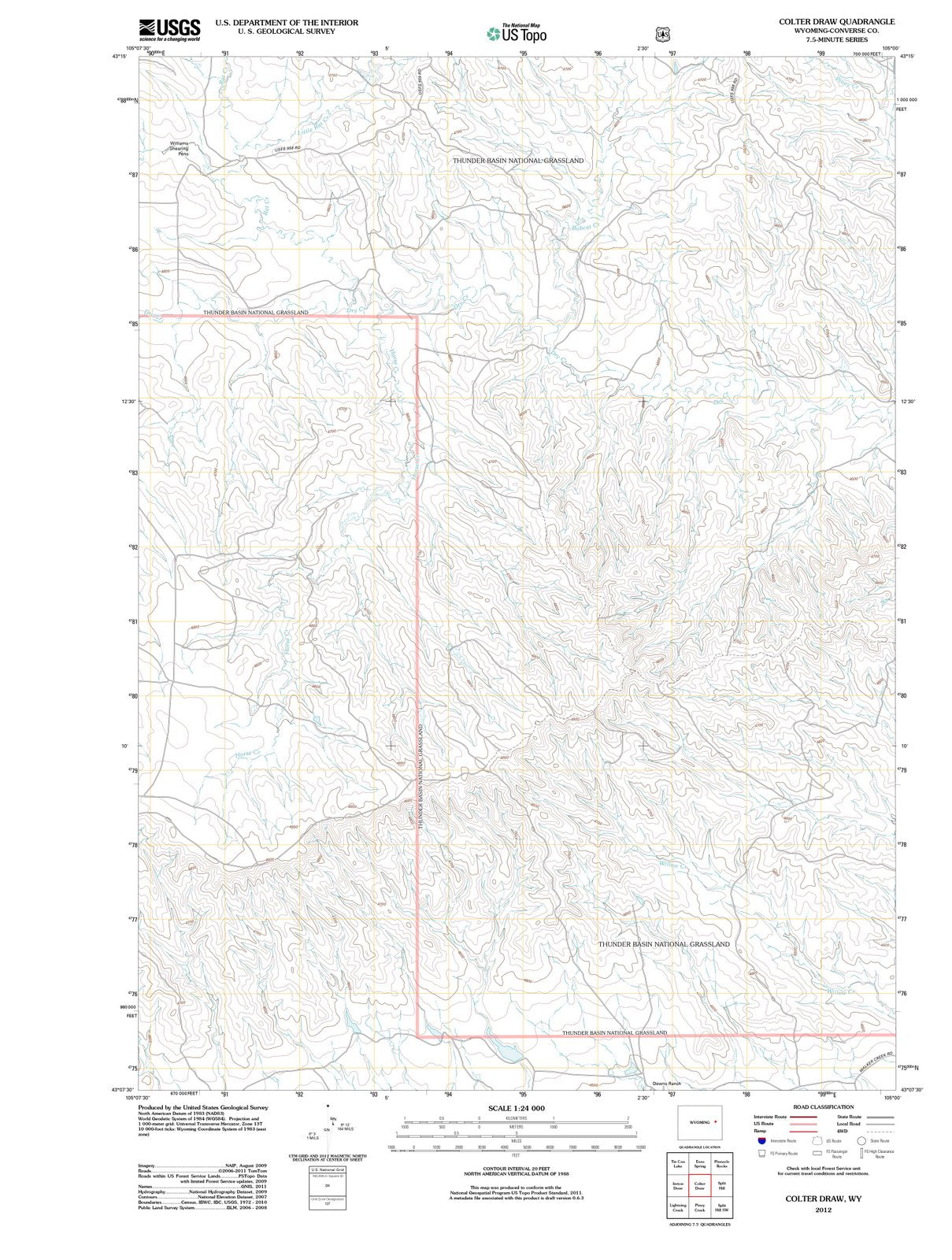 2012 Colterraw, WY - Wyoming - USGS Topographic Map