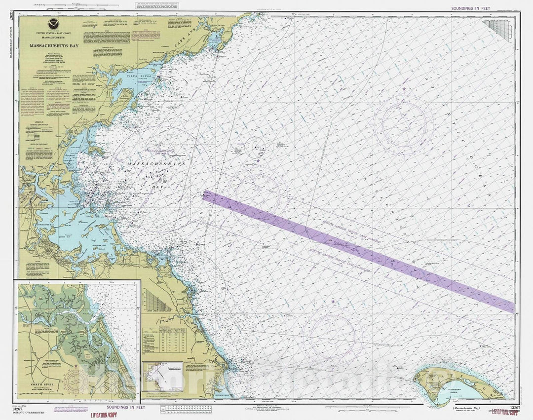 Historic Nautical Map - Massachusetts Bay, 1991 NOAA Chart - Massachusetts (MA) - Vintage Wall Art