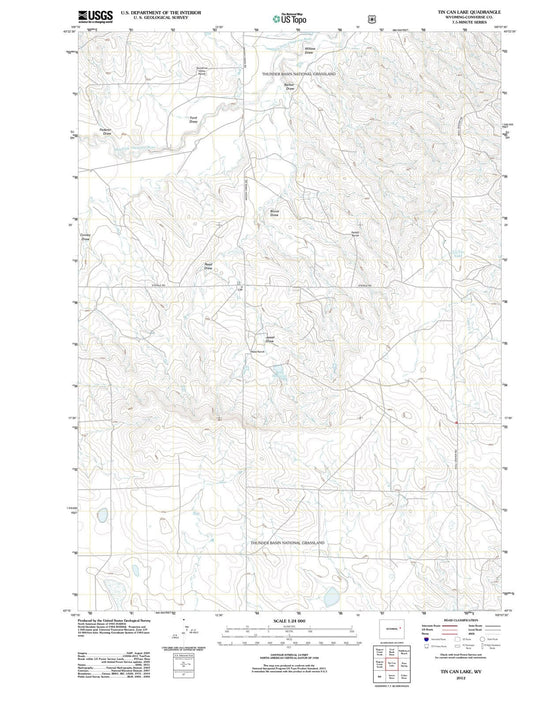 2012 Tin Can Lake, WY - Wyoming - USGS Topographic Map