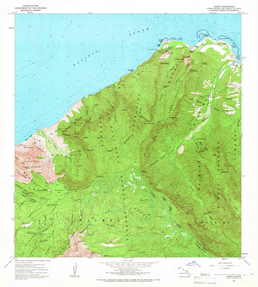 1965 Haena, HI - Hawaii - USGS Topographic Map
