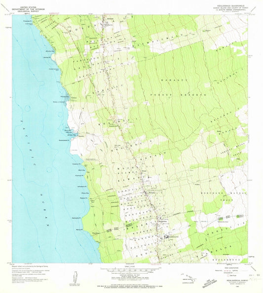 1960 Kealakekua, HI - Hawaii - USGS Topographic Map