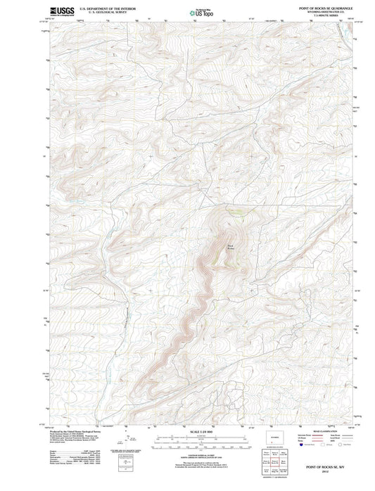 2012 Point of Rocks, WY - Wyoming - USGS Topographic Map v3