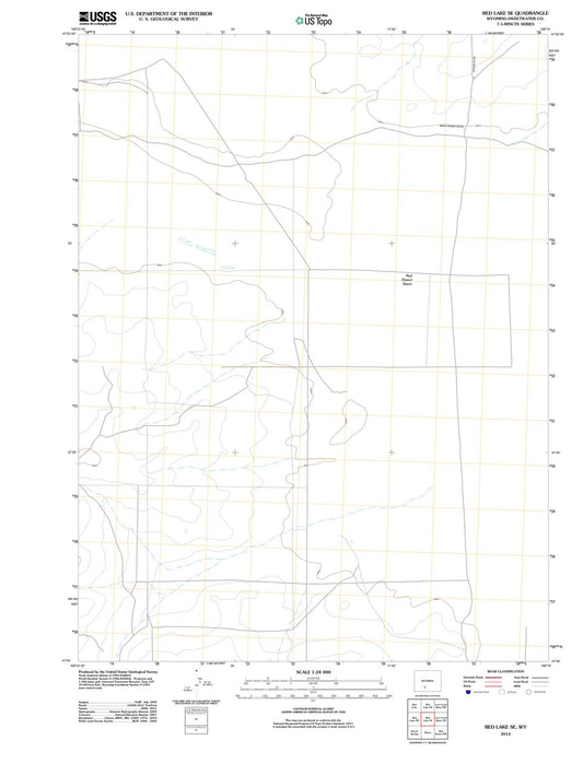 2012 Red Lake, WY - Wyoming - USGS Topographic Map v3