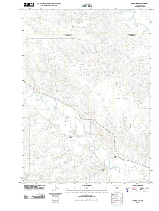 2012 Hermosa, SD - South Dakota - USGS Topographic Map v4