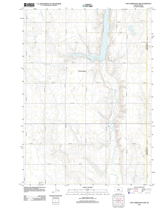 2012 East Vermillion Lake, SD - South Dakota - USGS Topographic Map