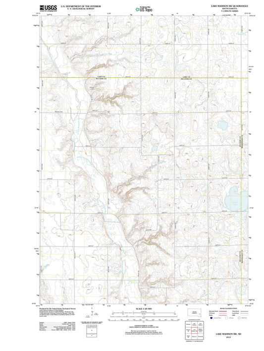 2012 Lake Madison, SD - South Dakota - USGS Topographic Map v2