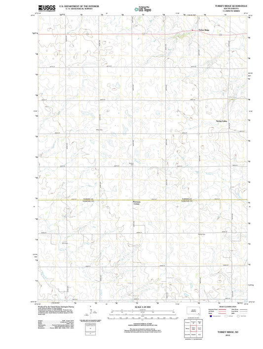 2012 Turkey Ridge, SD - South Dakota - USGS Topographic Map
