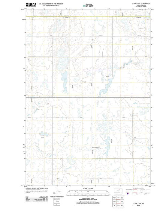 2012 Clark Lake, SD - South Dakota - USGS Topographic Map