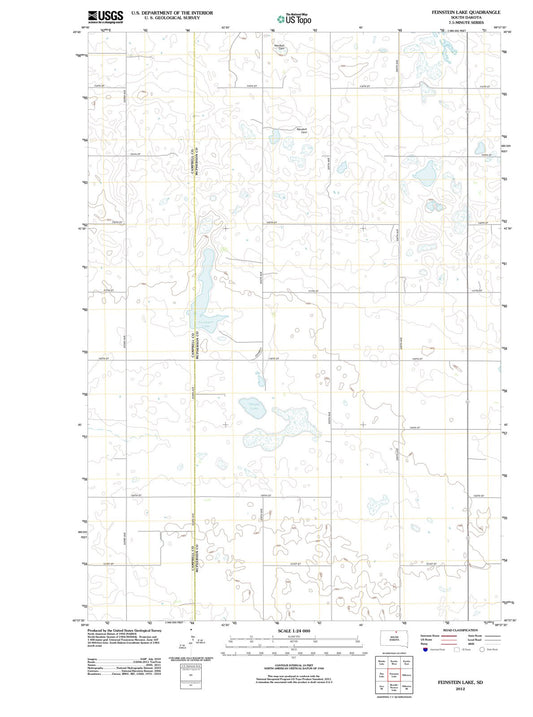 2012 Feinstein Lake, SD - South Dakota - USGS Topographic Map